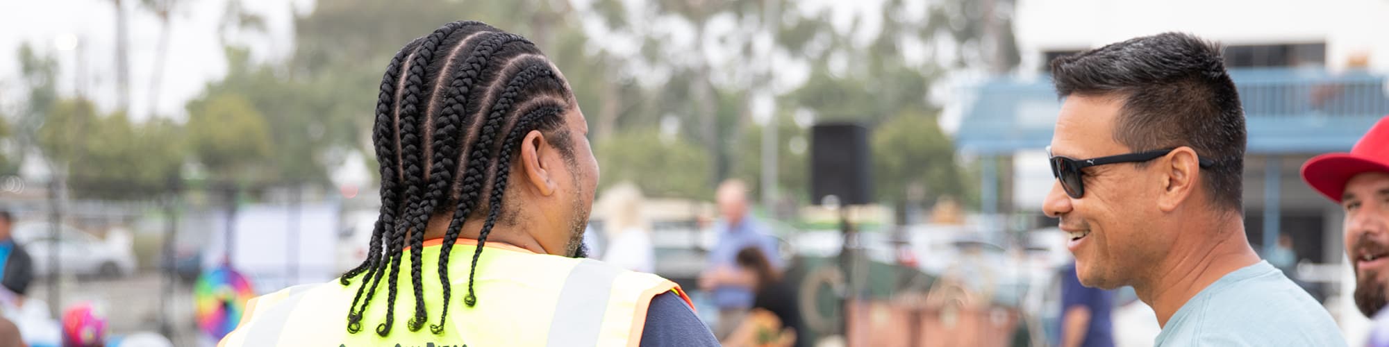 San Diego employee in a safety vest